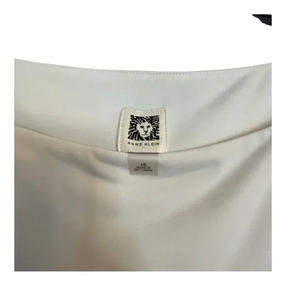 Anne Klein Cream and black Ruched Sheath Midi Dress - Picture 2 of 3